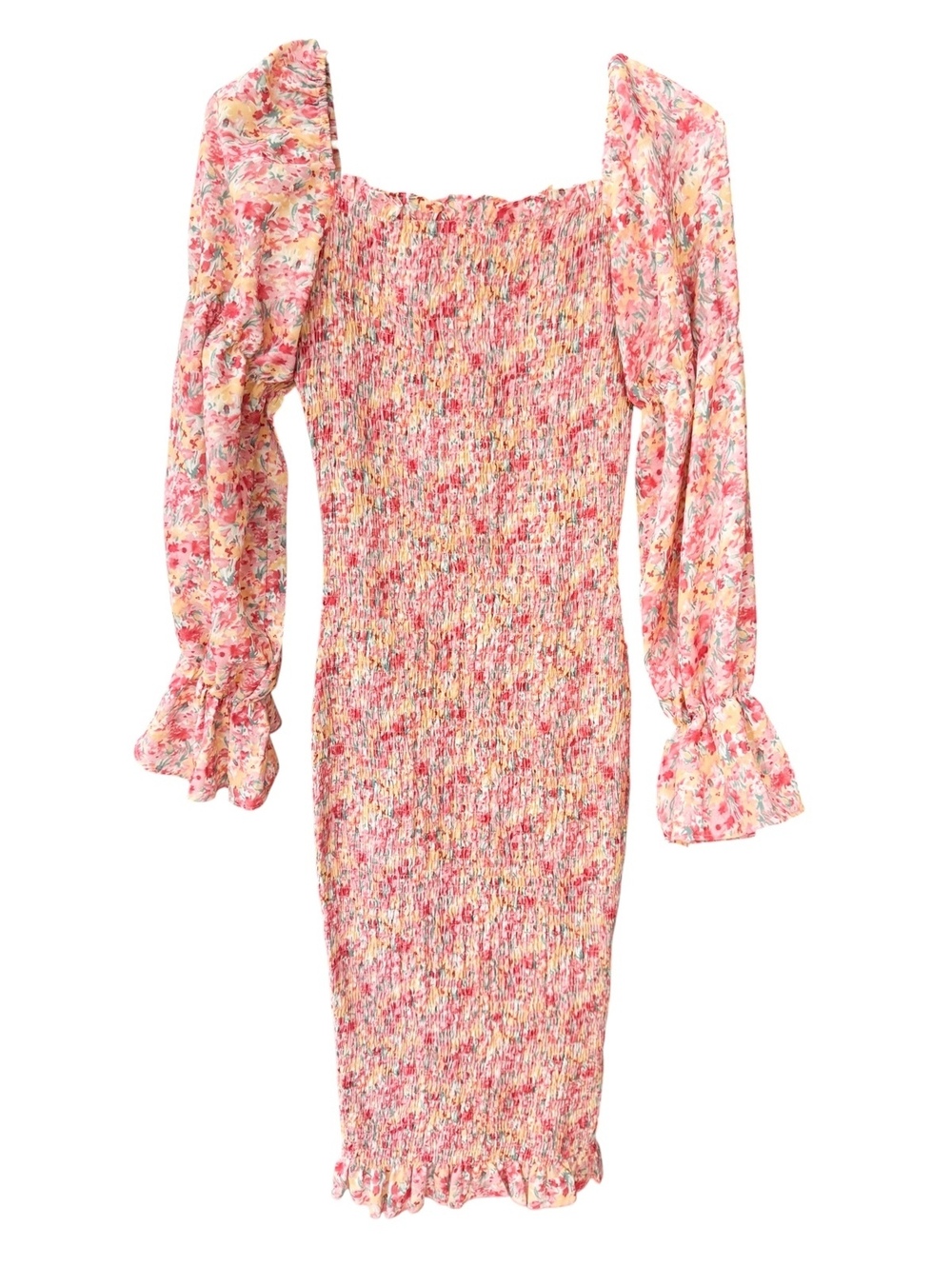 SNDYS Floral Smocked Midi Dress - Picture 3 of 5